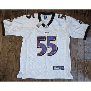 Terrell Suggs #55 Baltimore Ravens Reebok On Field Jersey White Size 50 NWT